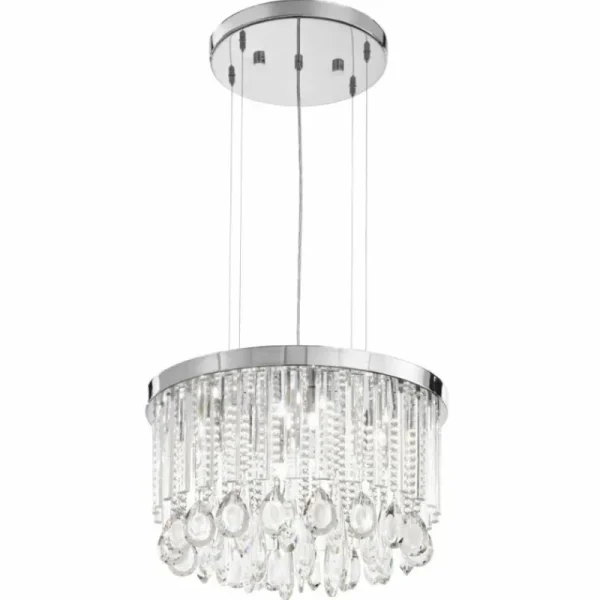 Luminaires Eglo Lampe suspension Eglo CALAONDA Chrome, 7 lumières* Lampes En Verre