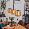 hofstein Lauden Suspension Ambre, 3 lumières* Lampes En Verre