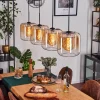 hofstein Lauden Suspension Ambre, Clair, 4 lumières* Lampes En Verre