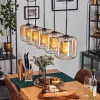 hofstein Lauden Suspension Ambre, Clair, 5 lumières* Lampes En Verre