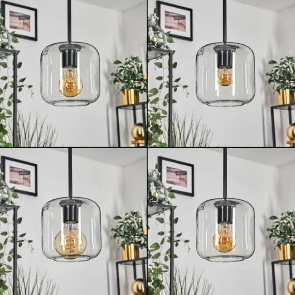 hofstein Lauden Suspension Clair, 4 lumières* Lampes En Verre