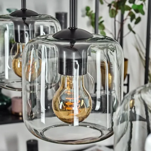hofstein Lauden Suspension Clair, 4 lumières* Lampes En Verre