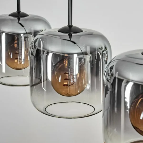 hofstein Lauden Suspension Clair, Fumé, 4 lumières* Lampes Modernes