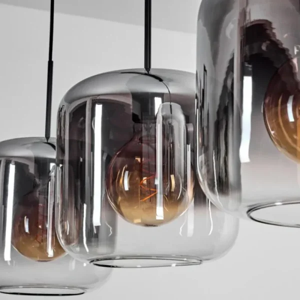 hofstein Lauden Suspension Clair, Fumé, 4 lumières* Lampes Modernes