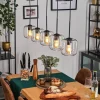 hofstein Lauden Suspension Noir, 5 lumières* Lampes En Verre