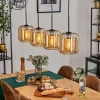 hofstein Lauden Suspension Noir, 4 lumières* Lampes En Verre