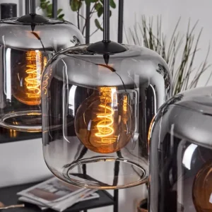 hofstein Lauden Suspension Noir, 5 lumières* Lampes Modernes