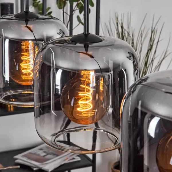 hofstein Lauden Suspension Noir, 5 lumières* Lampes Modernes
