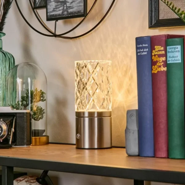 hofstein Lauter Lampe à poser LED Nickel mat, 1 lumière* Lampes Modernes