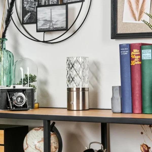 hofstein Lauter Lampe à poser LED Nickel mat, 1 lumière* Lampes Modernes