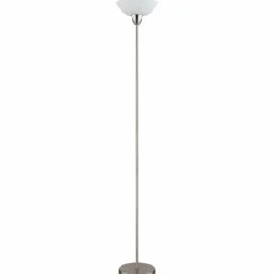 Luminaires Globo Lighting Lima Lampadaire Nickel mat, 1 lumière* Lampes En Verre