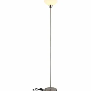 Luminaires Globo Lighting Lima Lampadaire Nickel mat, 1 lumière* Lampes En Verre