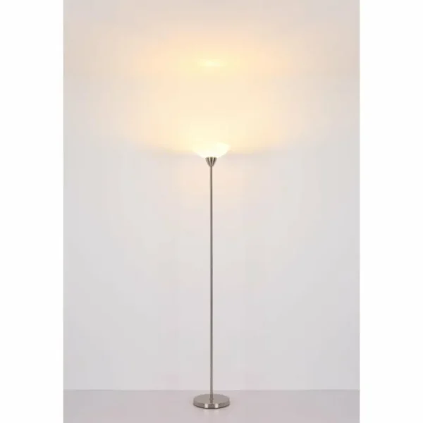 Luminaires Globo Lighting Lima Lampadaire Nickel mat, 1 lumière* Lampes En Verre