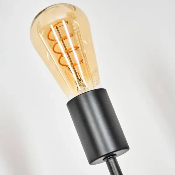 hofstein Limmingen Lampadaire Bois foncé, Noir, 3 lumières* Lampes Modernes