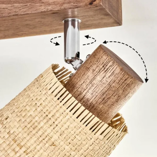 hofstein Lindberg Plafonnier Chrome, Écru, 2 lumières* Lampes Modernes