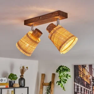 hofstein Lindberg Plafonnier Chrome, Écru, 2 lumières* Lampes Modernes