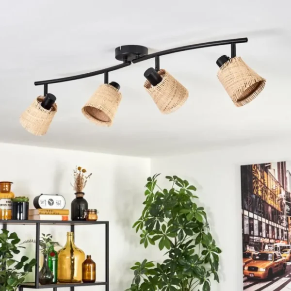hofstein Lindberg Plafonnier Noir, 4 lumières* Lampes Modernes