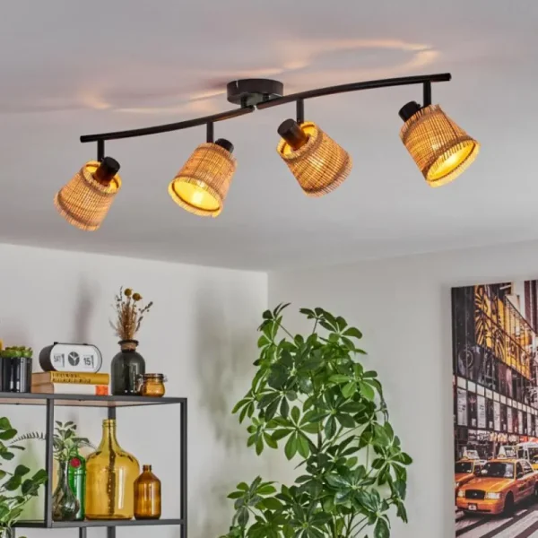 hofstein Lindberg Plafonnier Noir, 4 lumières* Lampes Modernes