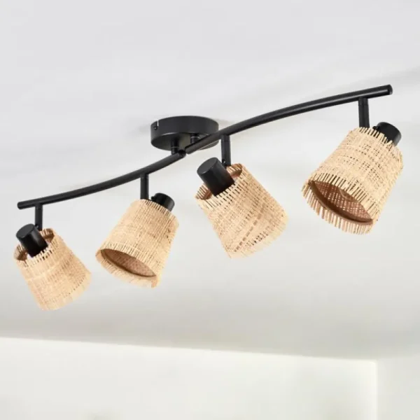 hofstein Lindberg Plafonnier Noir, 4 lumières* Lampes Modernes