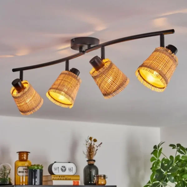 hofstein Lindberg Plafonnier Noir, 4 lumières* Lampes Modernes