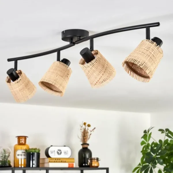 hofstein Lindberg Plafonnier Noir, 4 lumières* Lampes Modernes