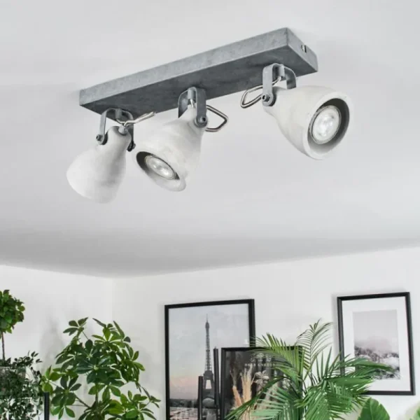 hofstein Lomma Plafonnier Acier brossé, 3 lumières* Lampes Modernes