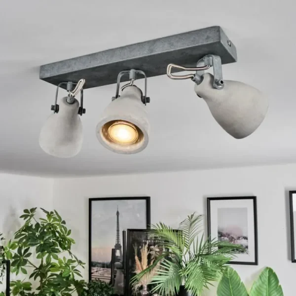 hofstein Lomma Plafonnier Acier brossé, 3 lumières* Lampes Modernes