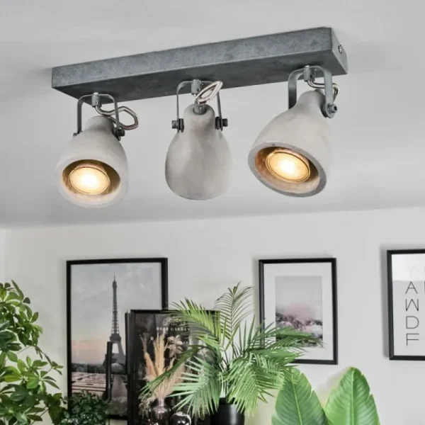 hofstein Lomma Plafonnier Acier brossé, 3 lumières* Lampes Modernes