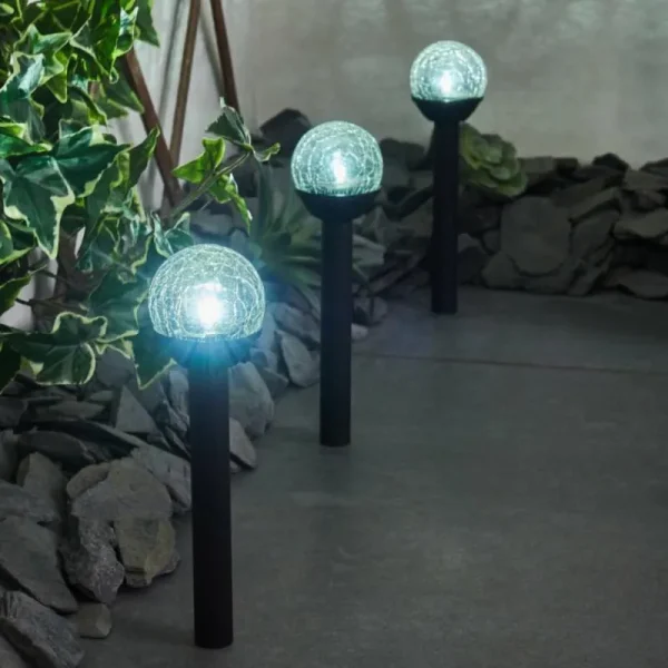 hofstein Lot de 3 lampes solaires Colognole LED Noir, 1 lumière* Lampes Modernes