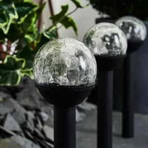hofstein Lot de 3 lampes solaires Colognole LED Noir, 1 lumière* Lampes Modernes