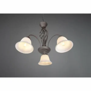 Luminaires Trio Lustre Trio-Leuchten Rustica Rouille, 3 lumières* Lampes En Verre