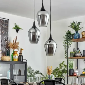 hofstein Lutarp Suspension, Suspension Noir, 3 lumières* Lampes Modernes