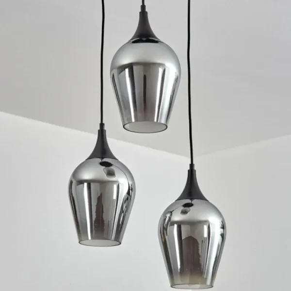 hofstein Lutarp Suspension, Suspension Noir, 3 lumières* Lampes Modernes