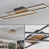 hofstein Macos Plafonnier, Spot de plafond LED Brun, Couleur bois, Noir, 1 lumière* Lampes Modernes