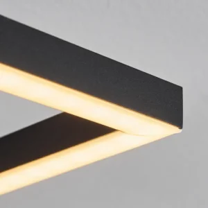 hofstein Macos Plafonnier, Spot de plafond LED Brun, Couleur bois, Noir, 1 lumière* Lampes Modernes