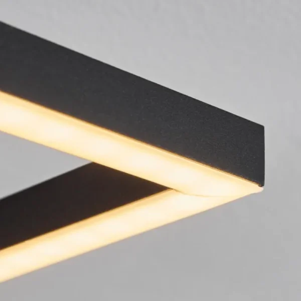 hofstein Macos Plafonnier, Spot de plafond LED Brun, Couleur bois, Noir, 1 lumière* Lampes Modernes