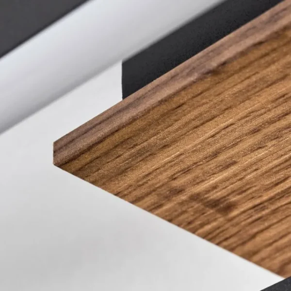 hofstein Macos Plafonnier, Spot de plafond LED Brun, Couleur bois, Noir, 1 lumière* Lampes Modernes