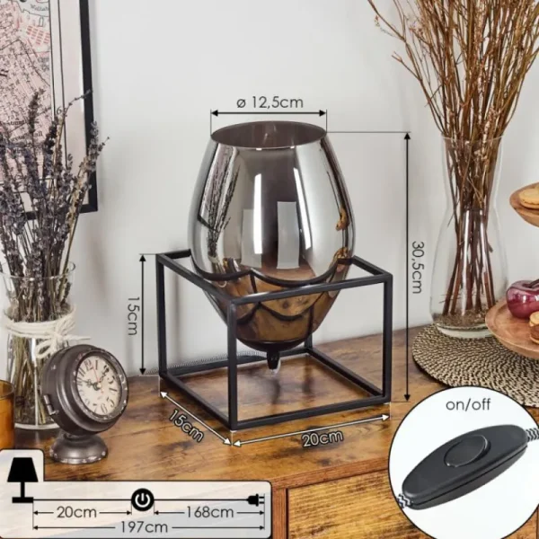 hofstein Magleby Lampe à poser Noir, 1 lumière* Lampes Modernes