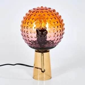 hofstein Maiorca Lampe à poser Orange, Noir, 1 lumière* Lampes En Verre