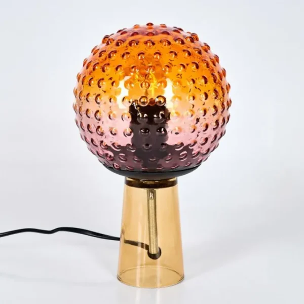 hofstein Maiorca Lampe à poser Orange, Noir, 1 lumière* Lampes En Verre