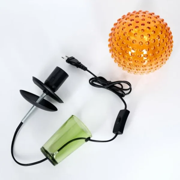 hofstein Maiorca Lampe à poser Vert, Noir, 1 lumière* Lampes En Verre