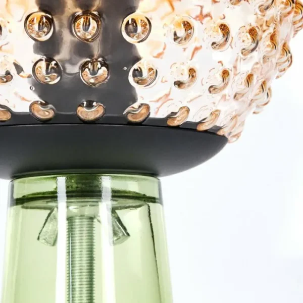 hofstein Maiorca Lampe à poser Vert, Noir, 1 lumière* Lampes En Verre