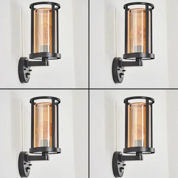 hofstein Martinha Lampe murale d´extérieur Noir, 1 lumière, Détecteur de mouvement* Lampes Modernes
