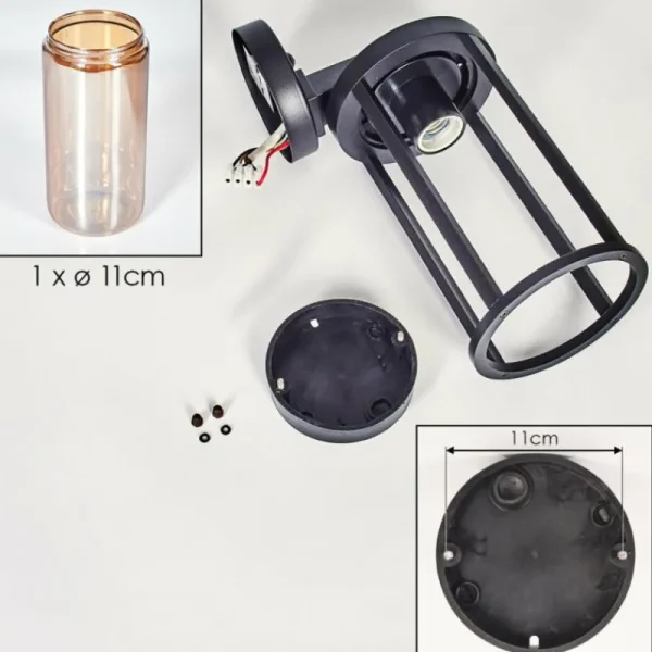 hofstein Martinha Lampe murale d´extérieur Noir, 1 lumière, Détecteur de mouvement* Lampes Modernes