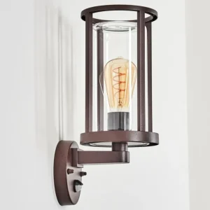 hofstein Martinha Lampe murale d´extérieur Rouille, 1 lumière, Détecteur de mouvement* Lampes Modernes