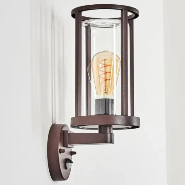 hofstein Martinha Lampe murale d´extérieur Rouille, 1 lumière, Détecteur de mouvement* Lampes Modernes