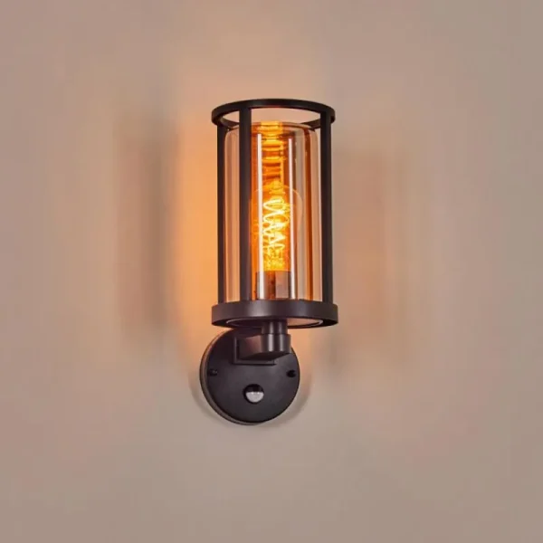 hofstein Martinha Lampe murale d´extérieur Noir, 1 lumière, Détecteur de mouvement* Lampes Modernes