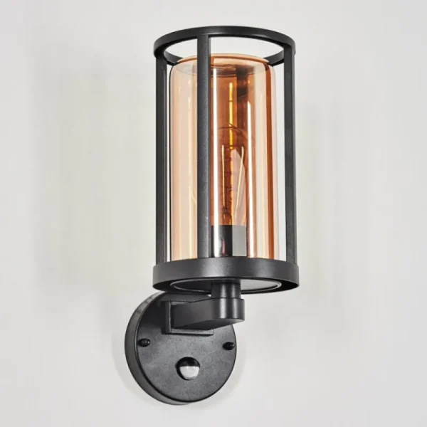 hofstein Martinha Lampe murale d´extérieur Noir, 1 lumière, Détecteur de mouvement* Lampes Modernes