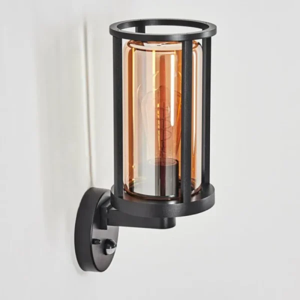 hofstein Martinha Lampe murale d´extérieur Noir, 1 lumière, Détecteur de mouvement* Lampes Modernes