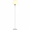 Luminaires Globo Lighting Maxy Lampadaire Chrome, Blanc, 1 lumière* Lampes En Verre